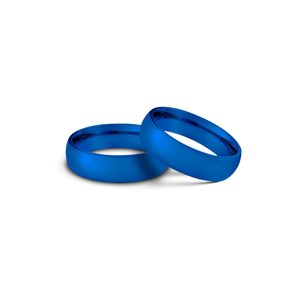 Blue Stainless Steel Ring