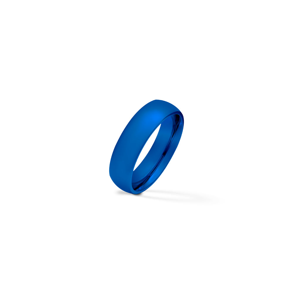 Blue Stainless Steel Ring