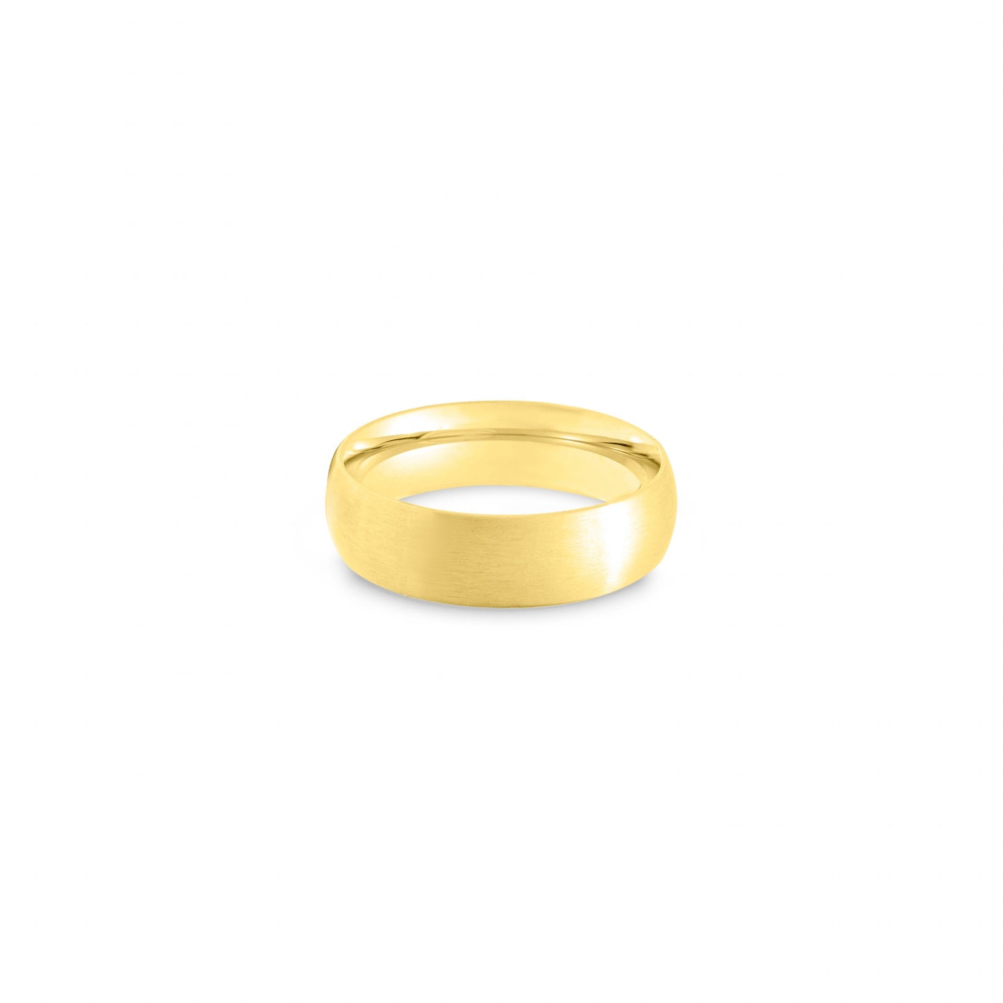 Brushed Mate Gold Plated Stainless Steel Ring