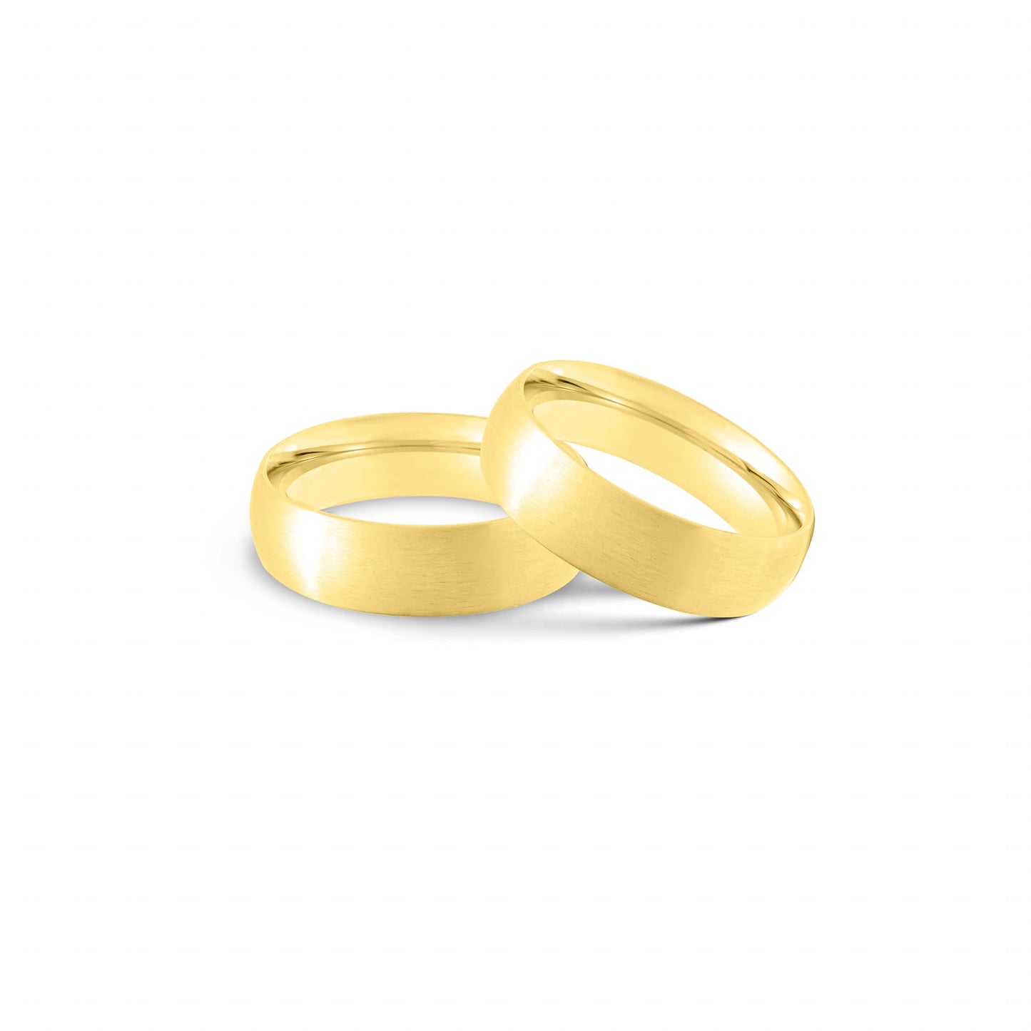 Brushed Mate Gold Plated Stainless Steel Ring