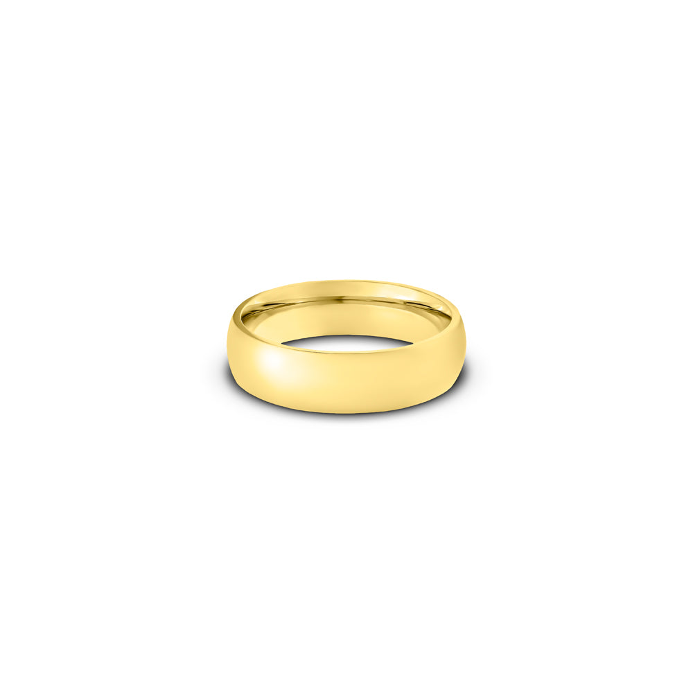 Brushed Mate Gold Plated Stainless Steel Ring