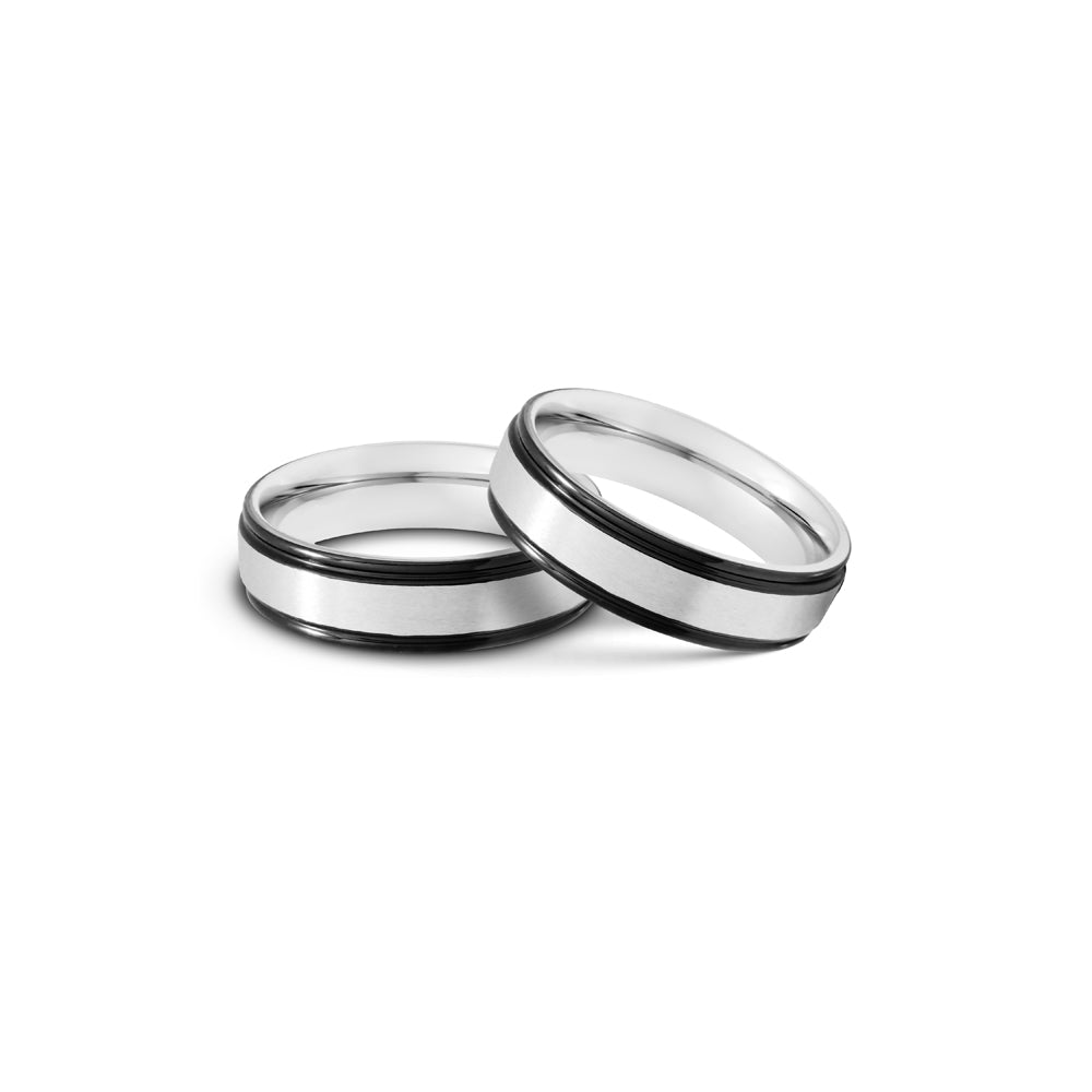 Black Trim Stainless Steel Ring