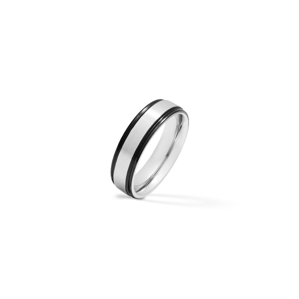 Black Trim Stainless Steel Ring