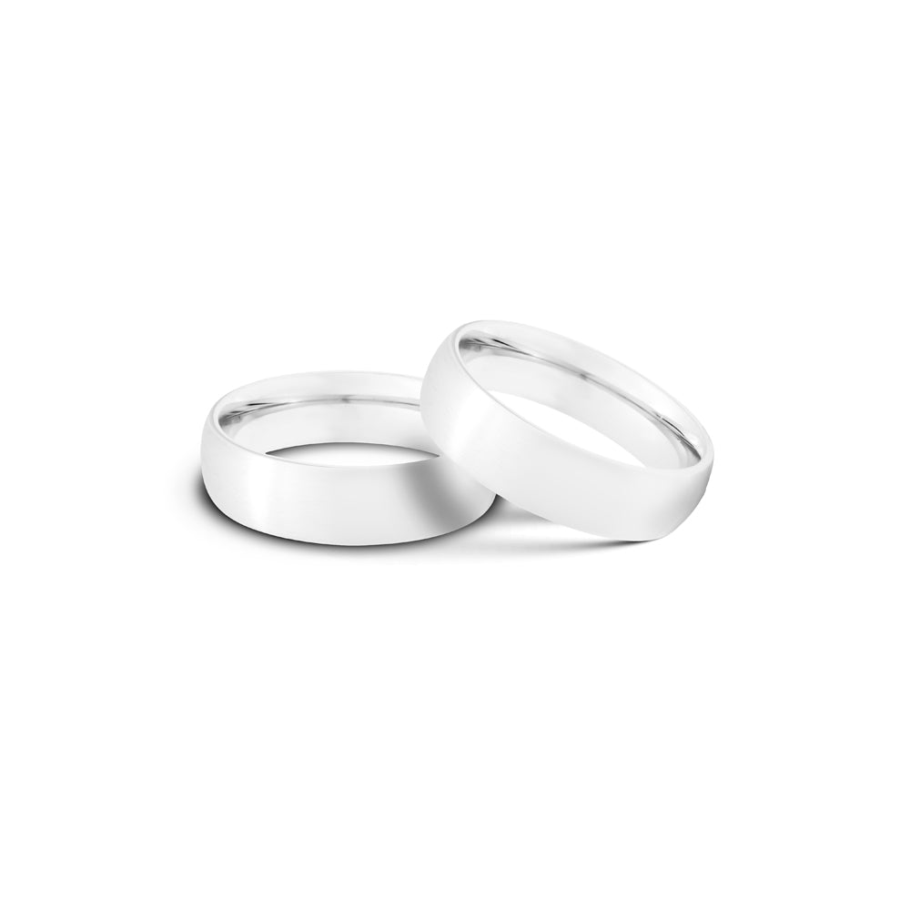 Brushed Stainless Steel Rounded Matte Ring