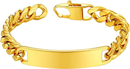 Bracelets for Men Women 18K Gold Plated