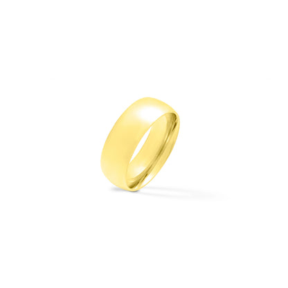 Polished Gold Plated Stainless Steel Ring
