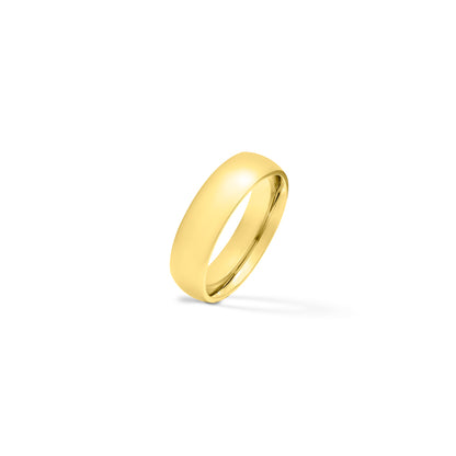 Polished Gold Plated Stainless Steel Ring