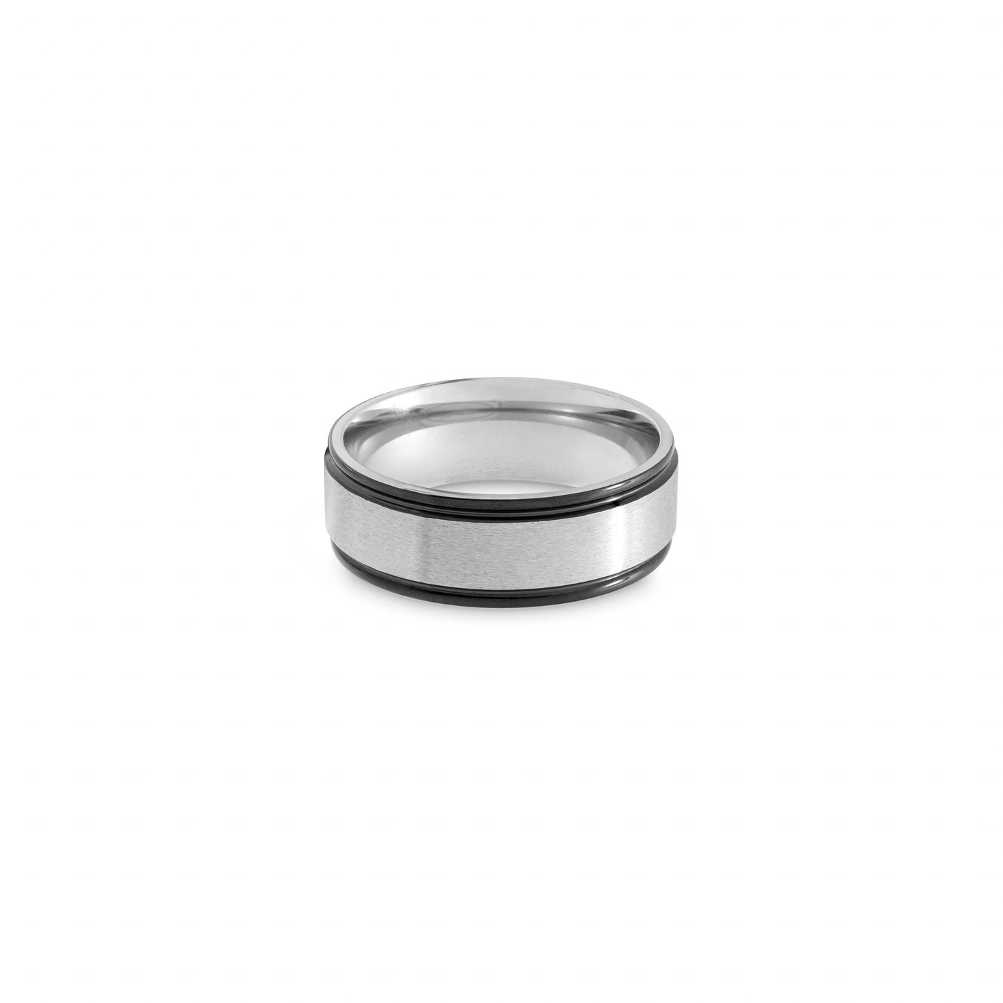 test of Black Trim Stainless Steel Ring