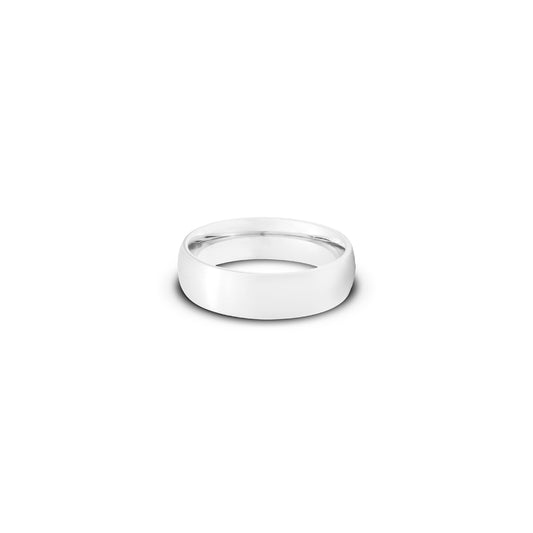 Brushed Stainless Steel Rounded Matte Ring