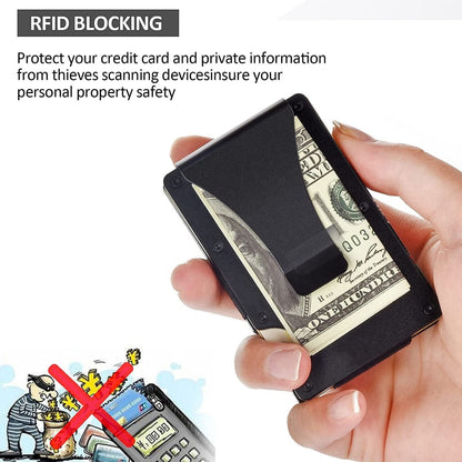 Rfid Minimalist Aluminum Money Clip Card Holder