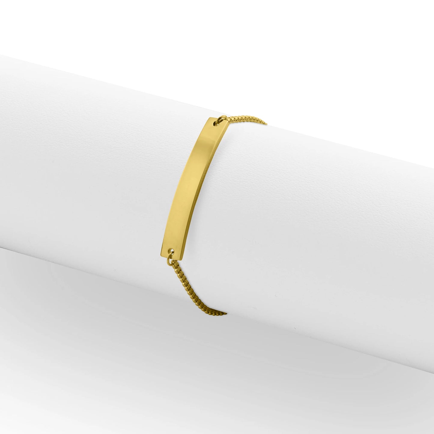 Adjustable Stainless Steel Curved Bar Bracelet