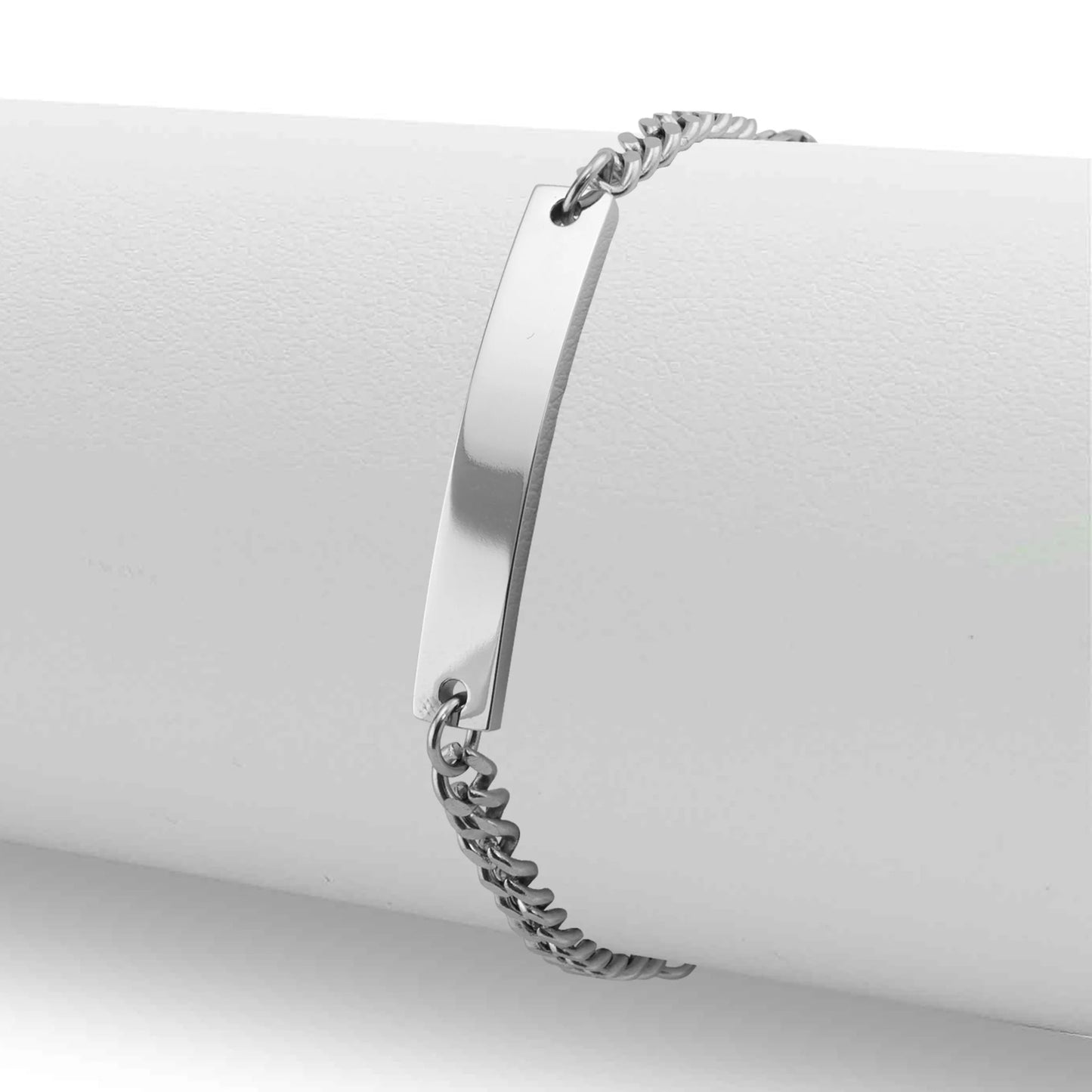 Stainless Steel Mini Curved Bar Bracelet